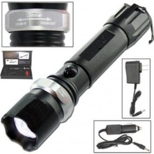 Pazariz Şarjlı Zoomlu Power Ledli El Feneri