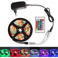 Pazariz Techlight Şerit LED 3 Çipli Kumandalı Rgb 5 Metre