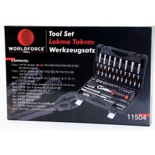 Worldforce 11504 Lokma Takımı 60 Parça S-Ultra 1/4 Uzatmalı Cırcır Profesyonel