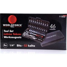 Worldforce 11502 Lokma Takımı 46 Parça S-Ultra 1/4