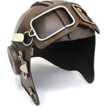 KENPAZAR Easy Toptan Dekoratif Metal Pilot Kaskı Biblo Dekoratif Hediyelik