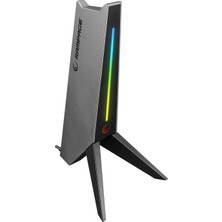 Rampage RM-H20 Gri Rgb Işıklı 2*usb Port Gaming Kulaklık Stand