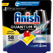 Finish Quantum Max Bulaşık Makinesi Deterjanı Tableti / Kapsülü Limonlu 58 Yıkama