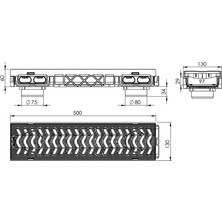 Luxwares 130X60X500MM Drenaj Kanalı