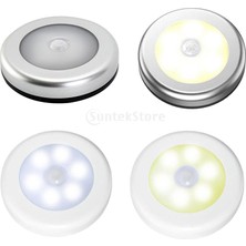 3 Adet 6 LED Hareket Sensörü Işıkları Kablosuz Gece Lambası Merdiven Banyo Için Beyaz Sıcak Işık(Yurt Dışından)