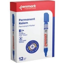 Penmark Permanent Markör Yuvarlak Uç Mavı12'li Hs 405 02