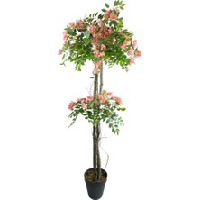 Nettenevime Yapay Ağaç Pembe Begonvil Ağacı 2gövdeli Doğal Salex Dallar 2katlı 180CM