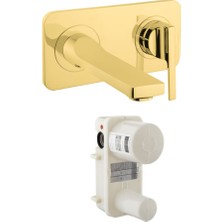 Artema Vitra Suit L A4248623 Ankastre Lavabo Bataryası Seti, Altın