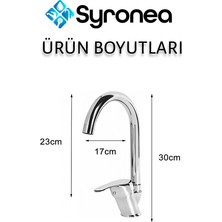 Syronea Krom Mix 3'lü Banyo Lavabo Mutfak Batarya Seti