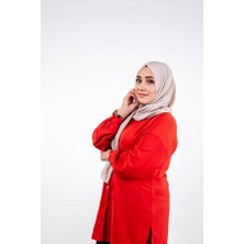 Koza Scarf Triko Çizgi Desen Şal
