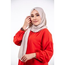 Koza Scarf Triko Çizgi Desen Şal