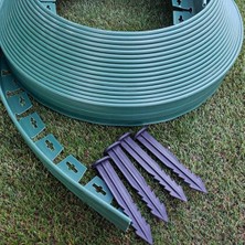 Sera Trend Çim Ayırıcı 10 Metre Yeşil Esnek Plastik Çimen Sınırlayıcı Bordür Taş Toprak Ayırıcı