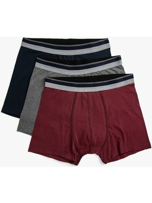 Koton Koton Pamuklu 3'lü Set Basic Boxer