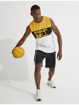 Koton Basketbol Baskılı Kolsuz Spor Tişört
