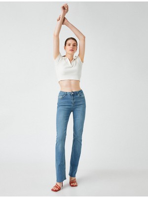 Yüksek Bel Pantolon - Slim Flare Trousers