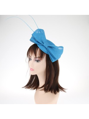 Malory Kraliyet Bowknot Fascinators Derby Hat Kokteyl Düğün Partisi Kafa Klibi - Lake Lake Blue (Yurt Dışından)