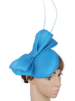 Malory Kraliyet Bowknot Fascinators Derby Hat Kokteyl Düğün Partisi Kafa Klibi - Lake Lake Blue (Yurt Dışından)