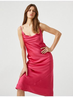 Koton Saten Midi Elbise