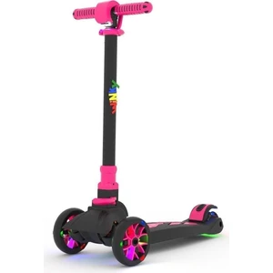 Çekirdek Zeka Winky Scooter Işıklı 3 Tekerli Katlanabilir Pembe