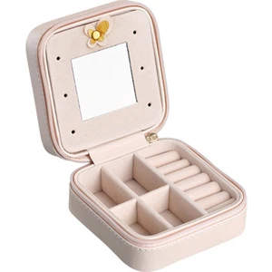 Küçük Taşınabilir Seyahat Mücevher Kutusu Ayna Saklama (Yurt Dışından)