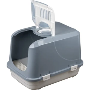 Menderes Pet Shop Çınar Büyük Kedi Kapalı Tuvalet Kabı Xxl Boy Kürekli Plastik Paspaslı