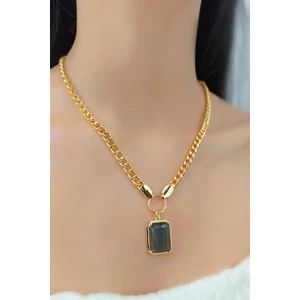 ÇLK Accessories Renkli Kare Taş Kolye TRKOLYE50008