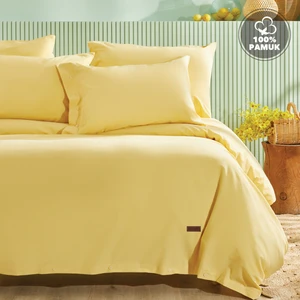 Bedding Plain Battal Boy Ranforce Yıkamalı Nevresim Takımı - Sarı