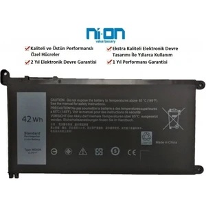 Nion Dell P66F P66F001   Notebook Batarya