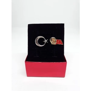 Asperas Grup Ikili Ay Yıldız ve Atatürk Yaka Rozeti