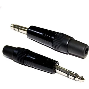 6.3mm Notrix Metal Stereo Gitar Jack Siyah