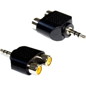 2 Rca Dişi - 3.5mm Stereo Erkek Çevirici Dönüştürücü