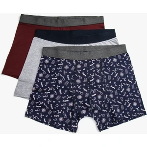 Pamuklu 3'lü Set Basic Boxer