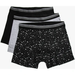 Pamuklu 3'lü Set Basic Boxer