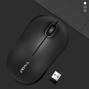 Q4 Pc Defter Dizüstü Bilgisayar Için Sessiz 2.4g Kablosuz Fare Taşınabilir Bilgisayar Fareleri - Siyah