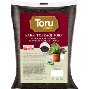Toru Bahçe Torubahce 20 Lt Saksı Toprağı Torf Tavuk ve Keçi Gübresi ve Perlit Katkılı Toprak