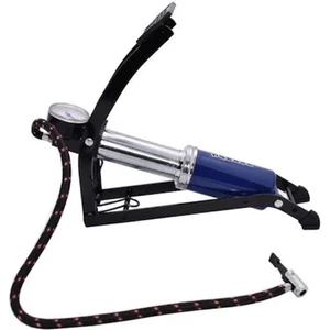 Kalın Piston Saatli Ayak Hava Pompası Basınç Göstergeli