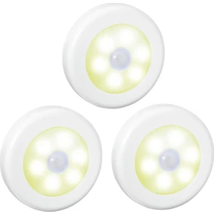 3 Adet 6 LED Hareket Sensörü Işıkları Kablosuz Gece Lambası Merdiven Banyo Için Beyaz Sıcak Işık(Yurt Dışından)
