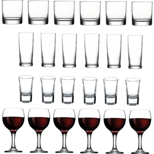 Bardak Seti Takımı 24 Prç. Rakı Viski Shot Bardağı Kadeh Seti
