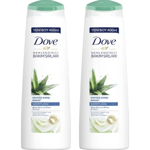 Nemlendirici Bakım Sırları Saç Bakım Şampuanı Kepeğe Karşı Bakım Aloe Vera ve Elma Sirkesi 400 ml x 2 Adet