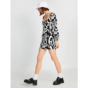 Balon Kollu Mini Elbise