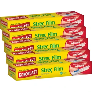 Streç Film 100 Metre Kesme Bıçağı Birlikte 5'li