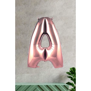A Harfi Rose Gold Folyo Balon 100 cm 40 Inç 1 Metre Baş Harf Balon