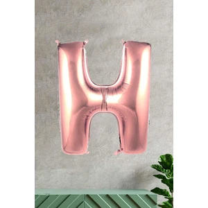 H Harfi Rose Gold Folyo Balon 100 cm 40 Inç 1 Metre Baş Harf Balon