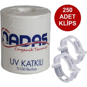 Sera Trend Organik Tarım Ipi ve Şeffaf Bitki Klipsi Topraksız Tarım Ipi 250 Adet Her Bitkiyle Uyumlu Bitki Klipsi Fide Fidan Bağlama Ipi