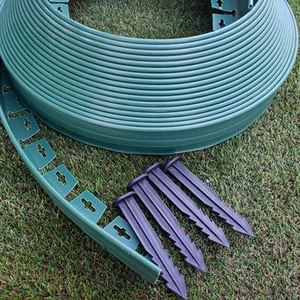 Sera Trend Çim Ayırıcı 25 Metre Yeşil Esnek Plastik Çimen Sınırlayıcı Bordür Taş Toprak Ayırıcı