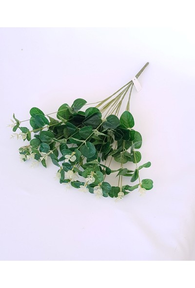 adresiYapayÇiçek Yapay 20 Dallı Islak Okaliptus Bitkisi 47 cm Parlak Yeşil