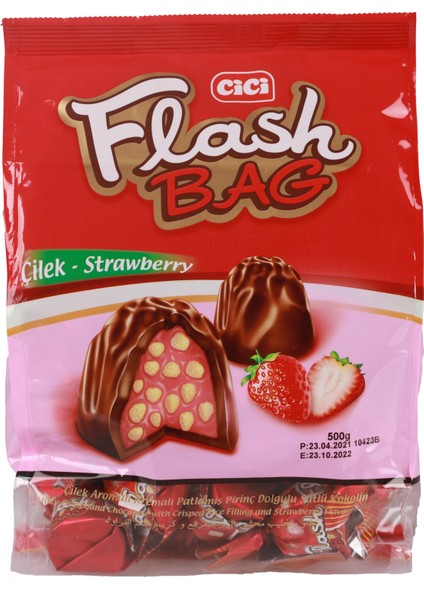 Flash Bag Çilekli 500 Gr. (1 Poşet)