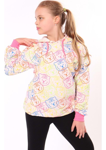 Toontoy Kız Çocuk Komple Baskılı Sweatshirt