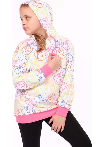 Toontoy Kız Çocuk Komple Baskılı Sweatshirt