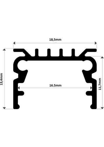 A3064-D Lineer Led Bar Boş Kasa 200cm